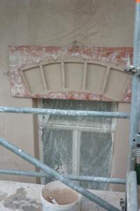 Luftkalkputz mit Schablone