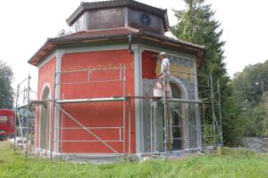 Kalkputz mit Sgraffito