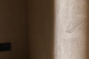 Lehmputz mit Rundung