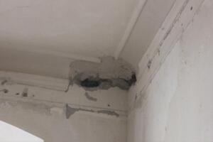 Fehlender Putz und Stuck